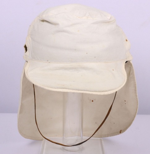 Scarce Indian Mutiny Period Peaked Forage Cap of the 14th Light Dragoons with Original White Cloth Cover and Neck Flap
