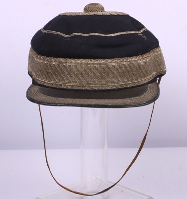 Scarce Indian Mutiny Period Peaked Forage Cap of the 14th Light Dragoons with Original White Cloth Cover and Neck Flap - 5