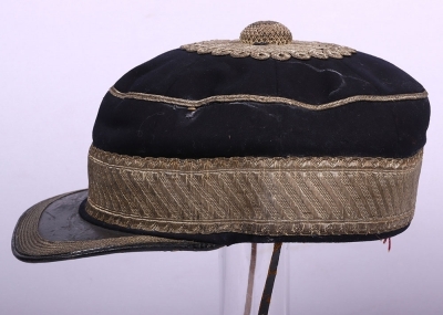 Scarce Indian Mutiny Period Peaked Forage Cap of the 14th Light Dragoons with Original White Cloth Cover and Neck Flap - 6