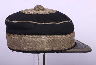Scarce Indian Mutiny Period Peaked Forage Cap of the 14th Light Dragoons with Original White Cloth Cover and Neck Flap - 8