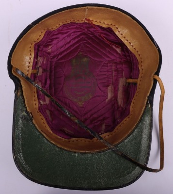 Scarce Indian Mutiny Period Peaked Forage Cap of the 14th Light Dragoons with Original White Cloth Cover and Neck Flap - 10