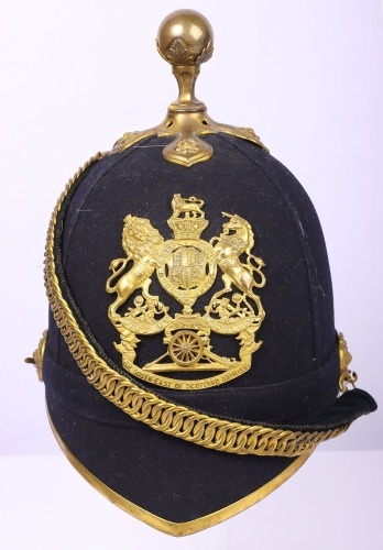 Rare South East of Scotland Artillery Territorial Officers Home Service Helmet