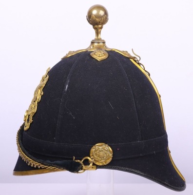 Rare South East of Scotland Artillery Territorial Officers Home Service Helmet - 3