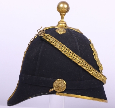 Rare South East of Scotland Artillery Territorial Officers Home Service Helmet - 5