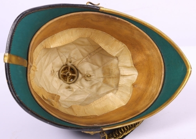 Rare South East of Scotland Artillery Territorial Officers Home Service Helmet - 10