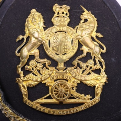 Post 1902 Royal Artillery Officers Home Service Helmet - 5