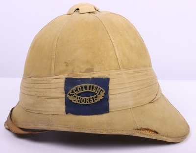 Rare Boer War Scottish Horse Other Ranks Foreign Service Helmet - 5