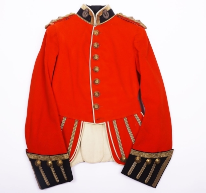 Victorian scarlet tunic for an officer of the Queen&acirc;&euro;&trade;s Own Cameron Highlanders.