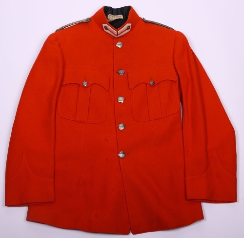 Victorian scarlet undress tunic for an officer of the Westmoreland and Cumberland Yeomanry Cavalry