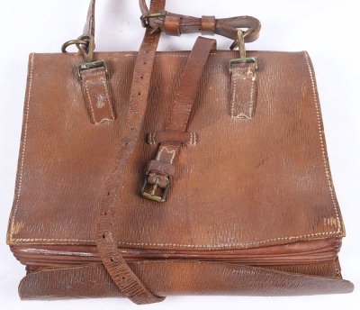 A Large 1918 Dated Staff Officers Leather Document Case Retailed By Harrods - 2