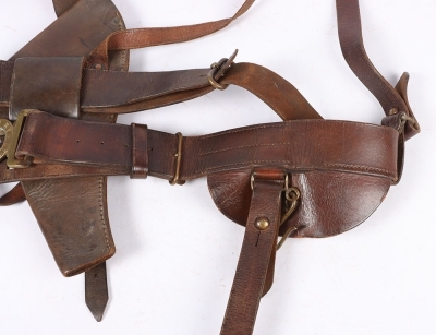 A late Victorian Warrant Officers Waistbelt with Sword Hangars and Pistol Case - 4