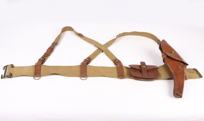 A Great War Webbing Sam Browne Equipment Set