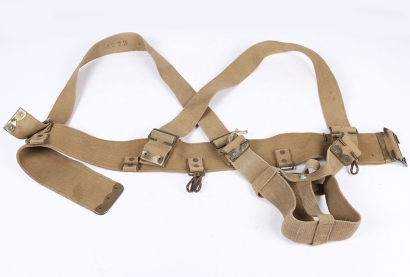A Great War Unit Converted Officers 1908 load carrying Belt, Braces and Waterbottle Carrier,