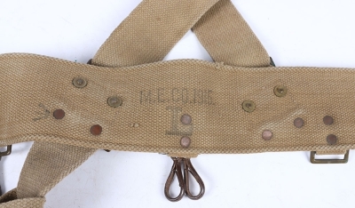 A Great War Unit Converted Officers 1908 load carrying Belt, Braces and Waterbottle Carrier, - 7