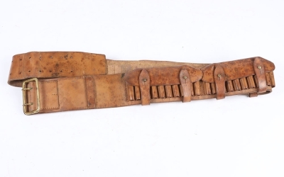 A Great War or Earlier Double Brace Sam Browne Equipment set and Boer War Mounted Infantry Bandolier with Attribution - 3