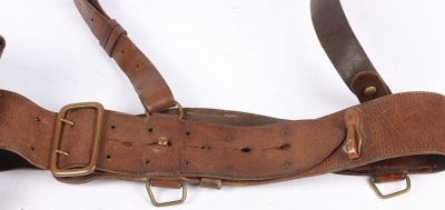A Single Brace Sam Browne and Leather Pistol Holster - 2