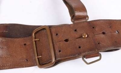 A Single Brace Sam Browne and Leather Pistol Holster - 4