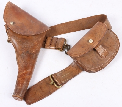 Private Purchase Belt Set with Webley Holster and Cartridge Case