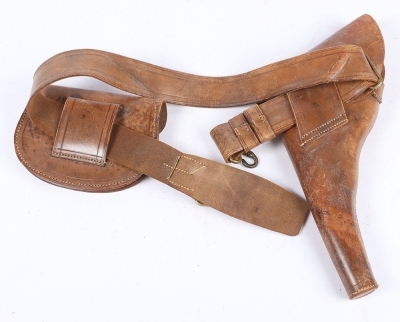 Private Purchase Belt Set with Webley Holster and Cartridge Case - 5