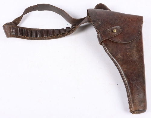 A Private Purchase Pistol Ammunition Belt and Converted Webley Holster