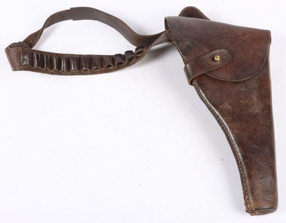A Private Purchase Pistol Ammunition Belt and Converted Webley Holster