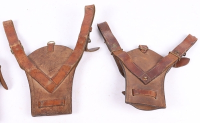 Three Boer War or Early Great War Broadsword Leather Sword Frogs - 4