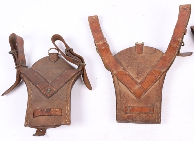 Three Boer War or Early Great War Broadsword Leather Sword Frogs - 5