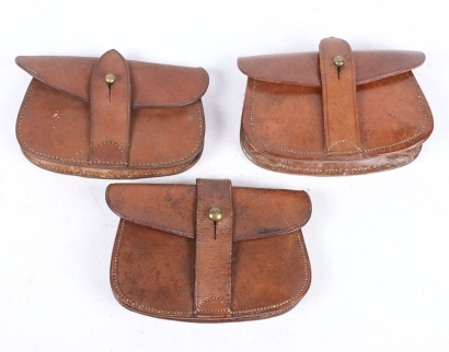 Three Sam Browne Pistol Cartridge Cases