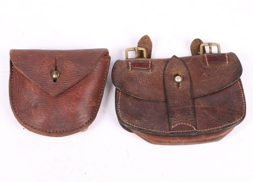 Two Great War Pistol Ammunition pouches 1908 Equipment and Sam Browne Equipment