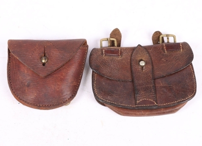 Two Great War Pistol Ammunition pouches 1908 Equipment and Sam Browne Equipment