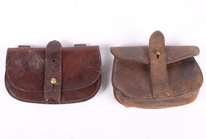 Two Sam Browne Pistol Cartridge Cases