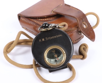 Sam Browne Pistol Cartridge Case and Compass Attributed to H W Stevenson 5th Royal Irish Lancers - 4