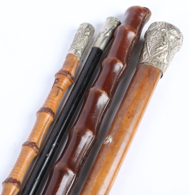 Four Swagger Sticks Various Regiments - 4