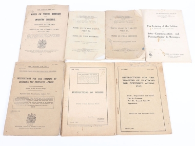 Seven Great War British Military Pamphlets