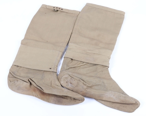 A Pair of Early 20th Century Tan Canvas Boot Liners