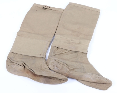 A Pair of Early 20th Century Tan Canvas Boot Liners