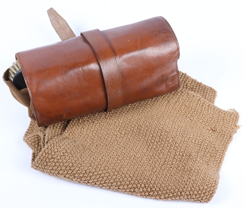A Great War Period Officers Toiletry Set and Wool Scarf