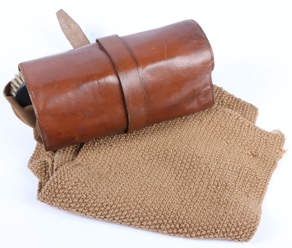 A Great War Period Officers Toiletry Set and Wool Scarf