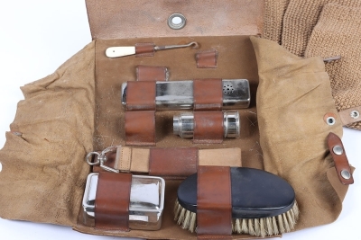 A Great War Period Officers Toiletry Set and Wool Scarf - 2
