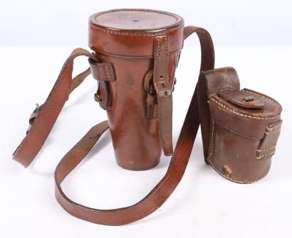 An Original Prideaux Speed Loader Pouch and A Leather Bottle Pouch