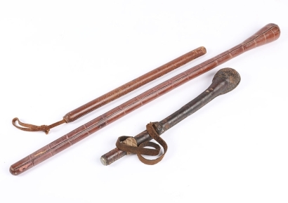 Three WW1 leather Trench Clubs