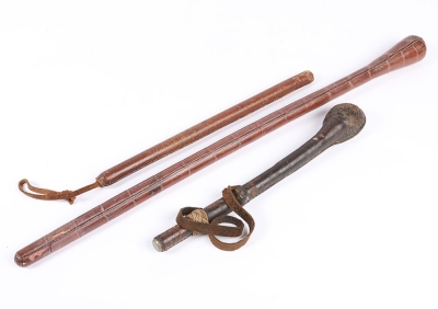 Three WW1 leather Trench Clubs