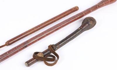 Three WW1 leather Trench Clubs - 2