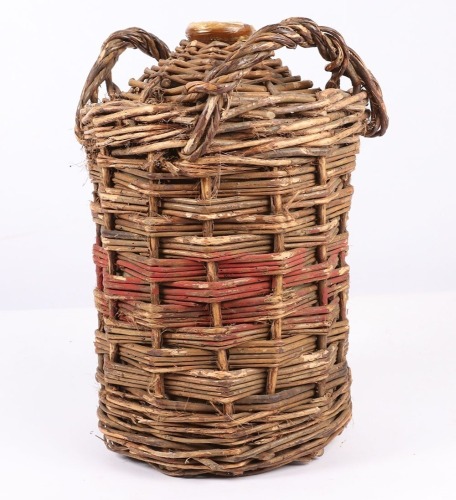 WW1 Wicker Covered Rum Jar