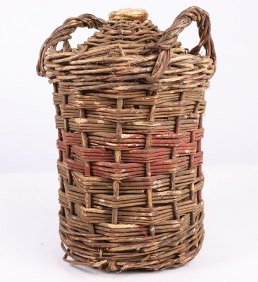 WW1 Wicker Covered Rum Jar - 2