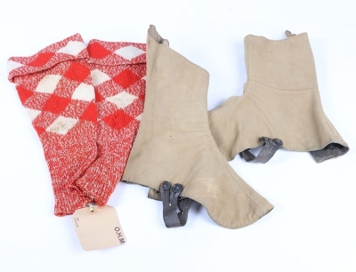 Pair of Tartan Hose Tops Attributed to Private A Dickson 2nd Seaforth Highlanders - 3