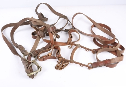 Grouping of WW1 Period British Cavalry Horse Reins and Bits