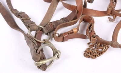 Grouping of WW1 Period British Cavalry Horse Reins and Bits - 3