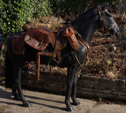 A Complete WW1 Period Horse Mannequin with Associated Saddlery