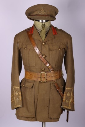 WW1 British Royal Artillery Lieutenant Colonels Cuff Rank Tunic Set